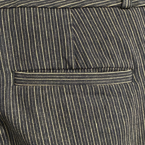 Banana Republic Factory Navy and Tan Pinstripe Pant - Picture 3 of 7